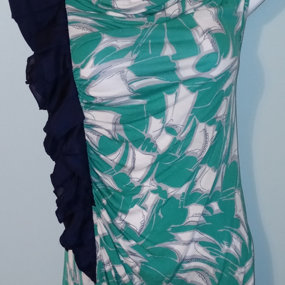 Little Yellow Button Blouse Size Large Multi Color Sleeveless Soft Stretch - Picture 3 of 12